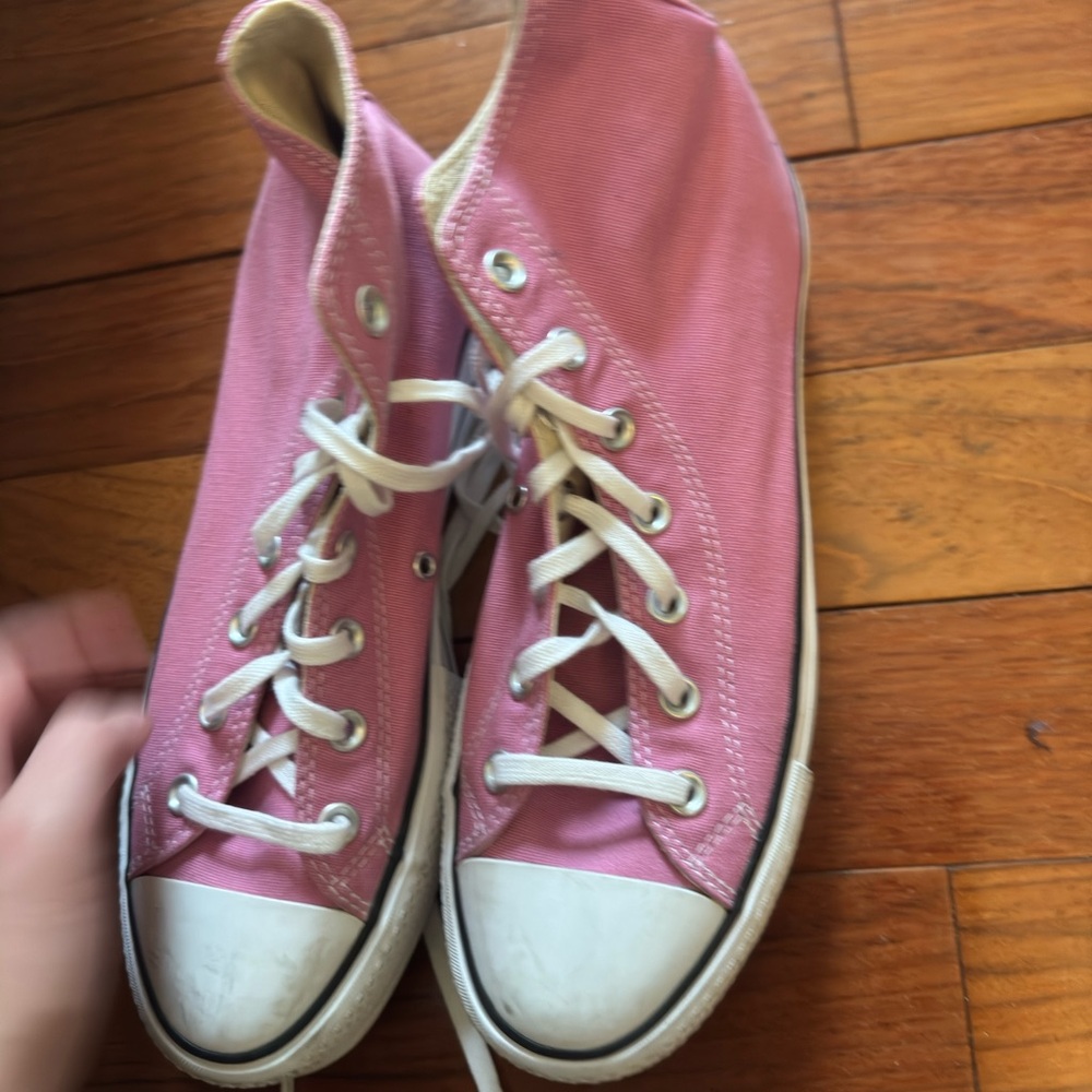 Pink High-Top Sneakers